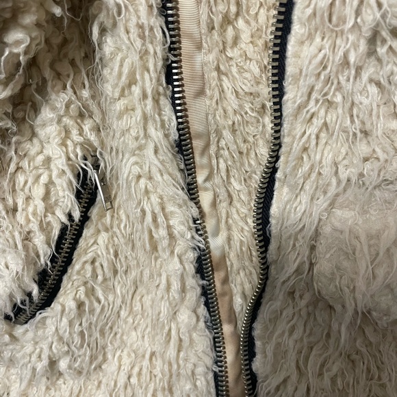 Vintage UNIF x Urban Outfitters Faux Shearling Moto Jacket M - Picture 9 of 11